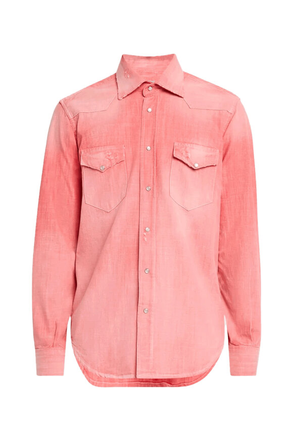 Sartorio Red Denim Western Shirt