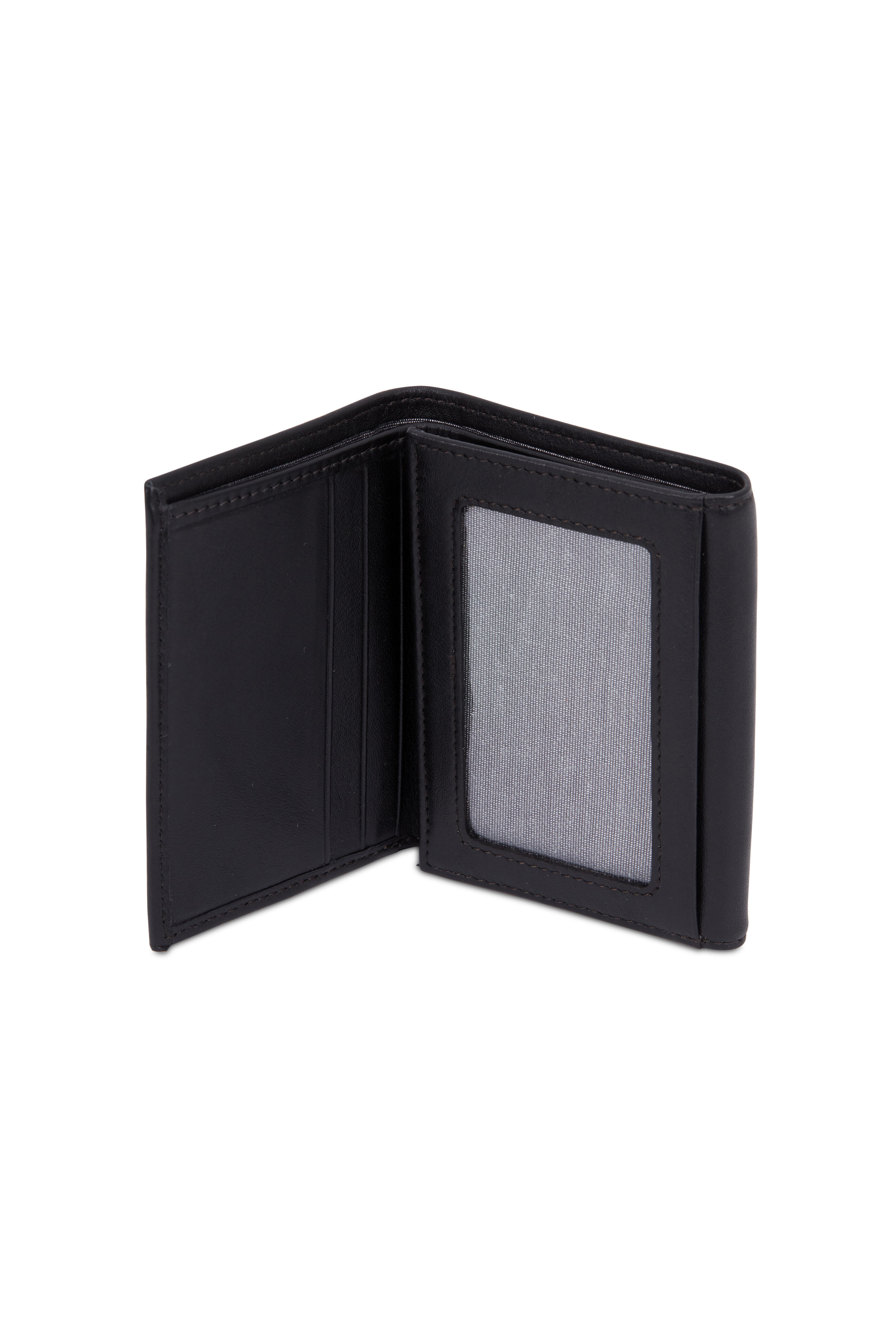 Bosca - Black Leather Tri-Fold ID Wallet | Mitchell Stores