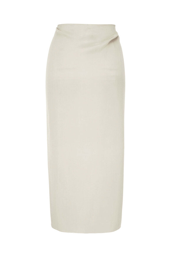 Moncler - Gonna Cream Quilted Midi Skirt | Mitchell Stores