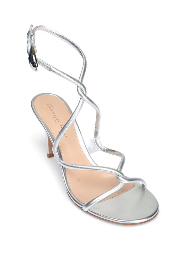 Gianvito Rossi Jungle Mamba Silver Sandal, 85mm