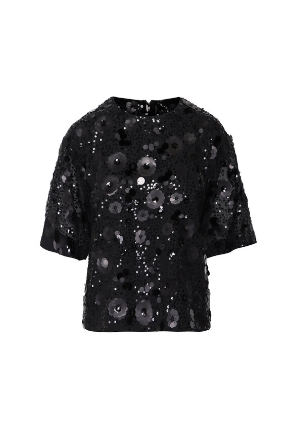 Essentiel Antwerp Isparkle Black Sequin Blouse