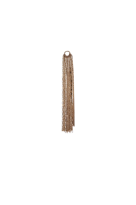Carolina Neves Gold Fringe Drop Earring