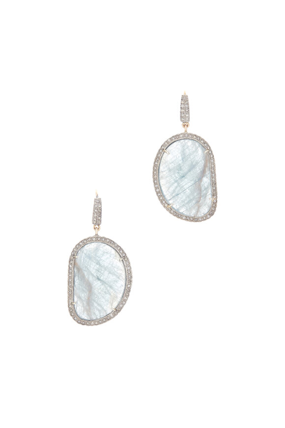 Loren Jewels - 14K Gold & Silver Sapphire & Diamond Earrings