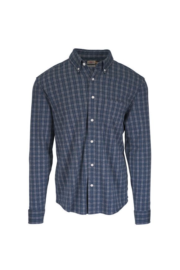 Faherty Brand Ocean Gray Coastline Knit Shirt