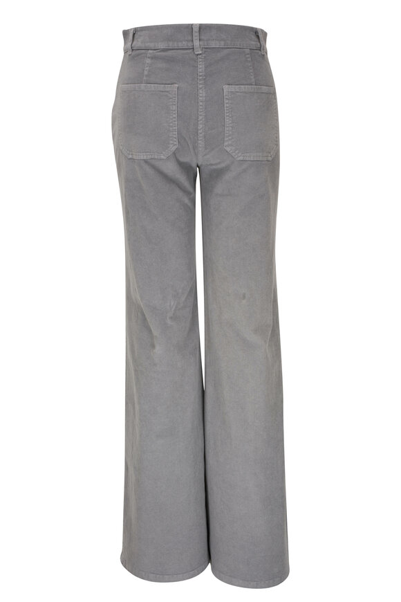 Nili Lotan - Florence Gray Corduroy Wide Leg Pant  