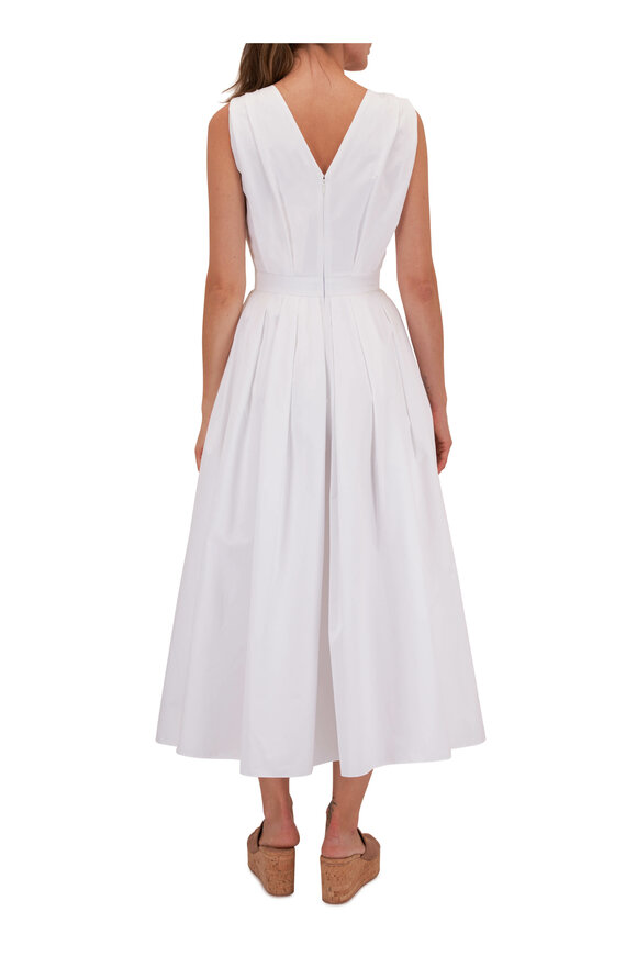 McQueen - White Poplin Twist Front Dress 