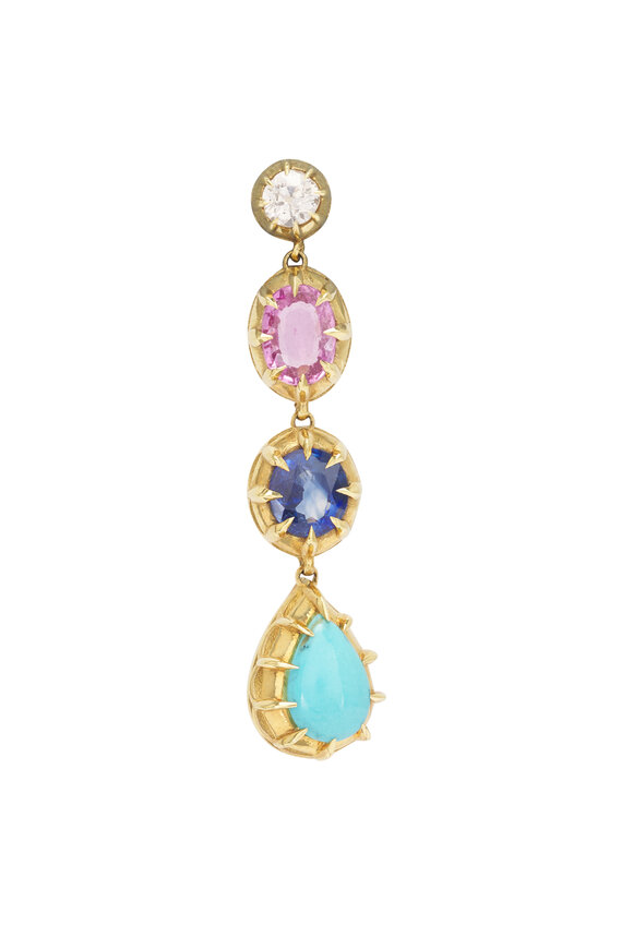 Jenna Blake Victorian Mixed Stone Drop Earrings - view 2