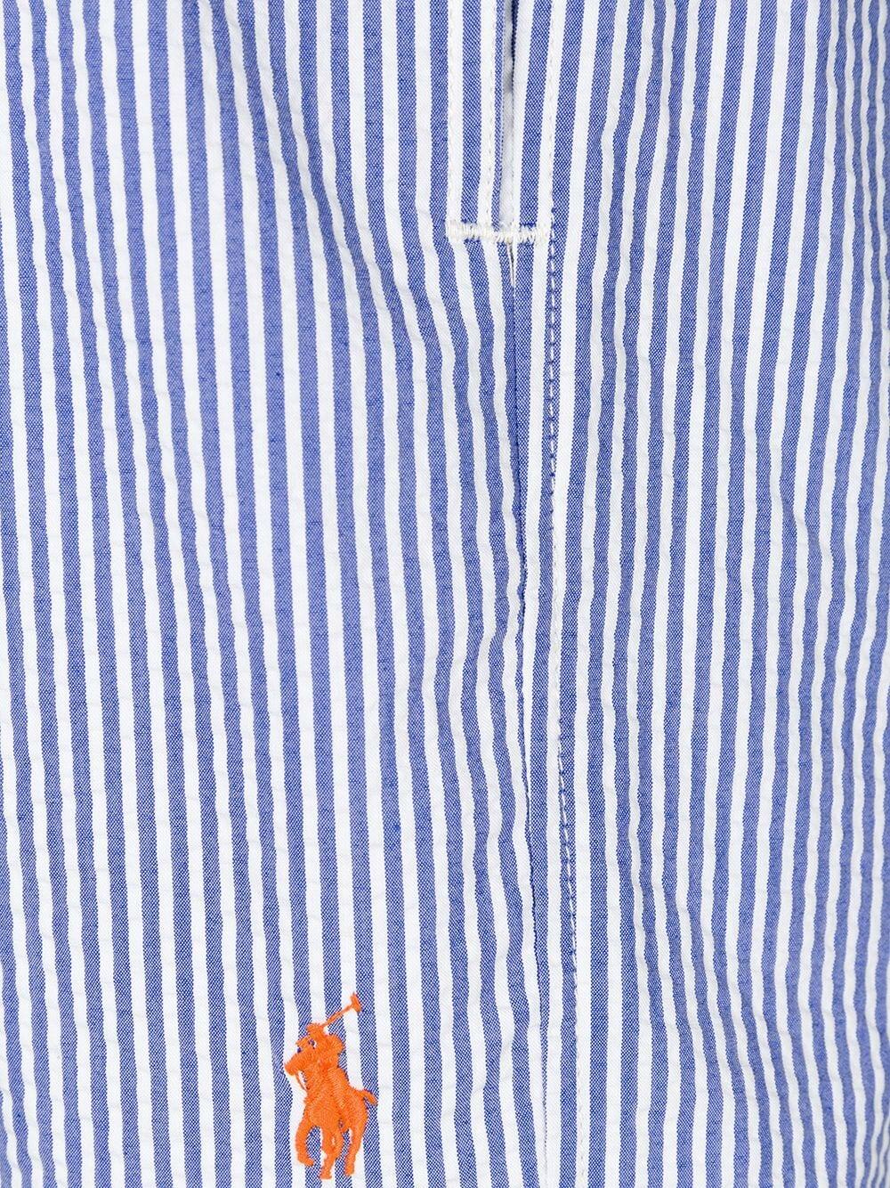 Ralph Lauren Purple Label - Light Blue & White Striped Swim Trunks