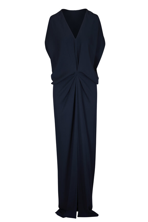 Zero + Maria Cornejo Long Miu Ink Jet Eco Drape Maxi Dress