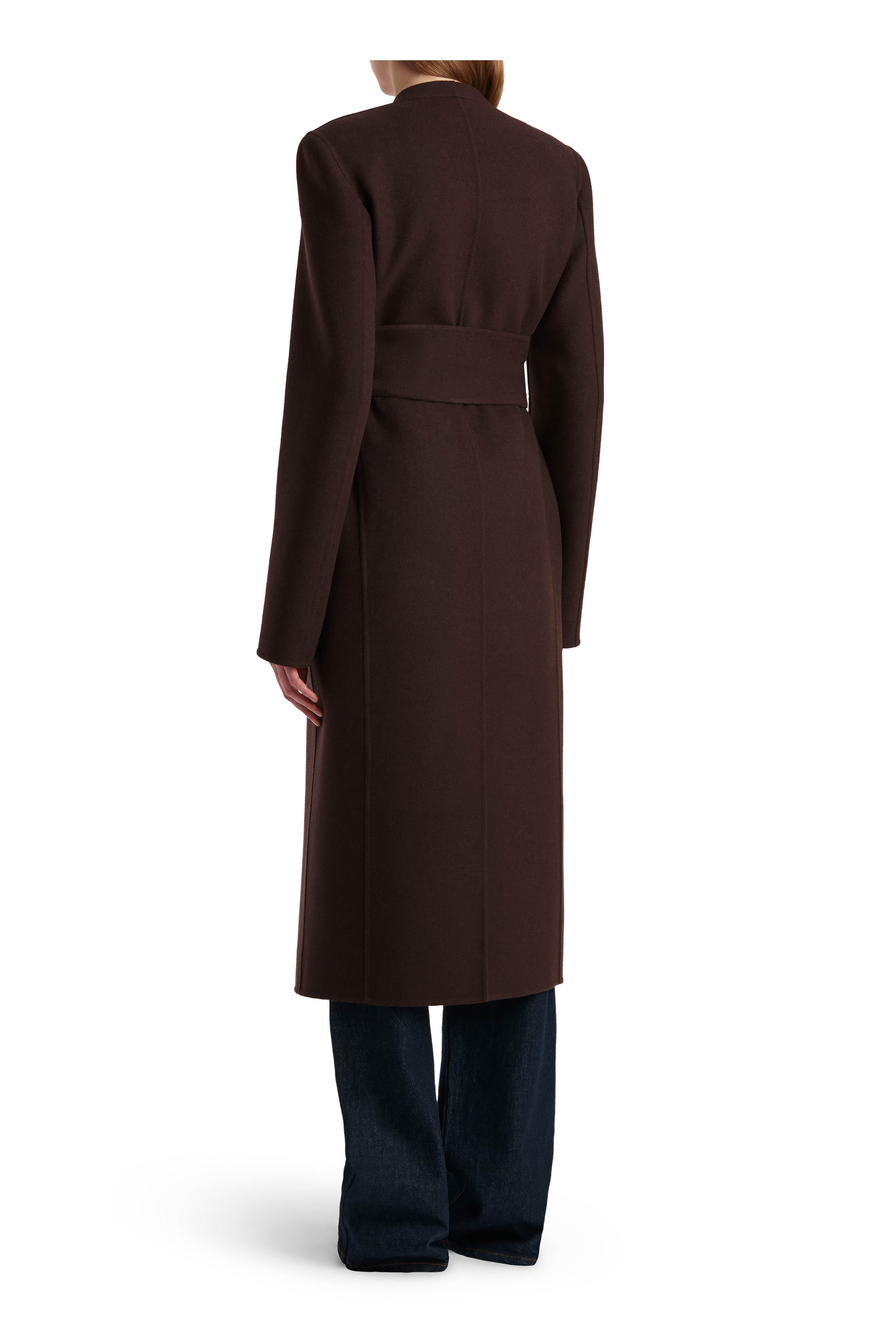 Khaite - Jelson Dark Brown Double-Faced Wool Coat