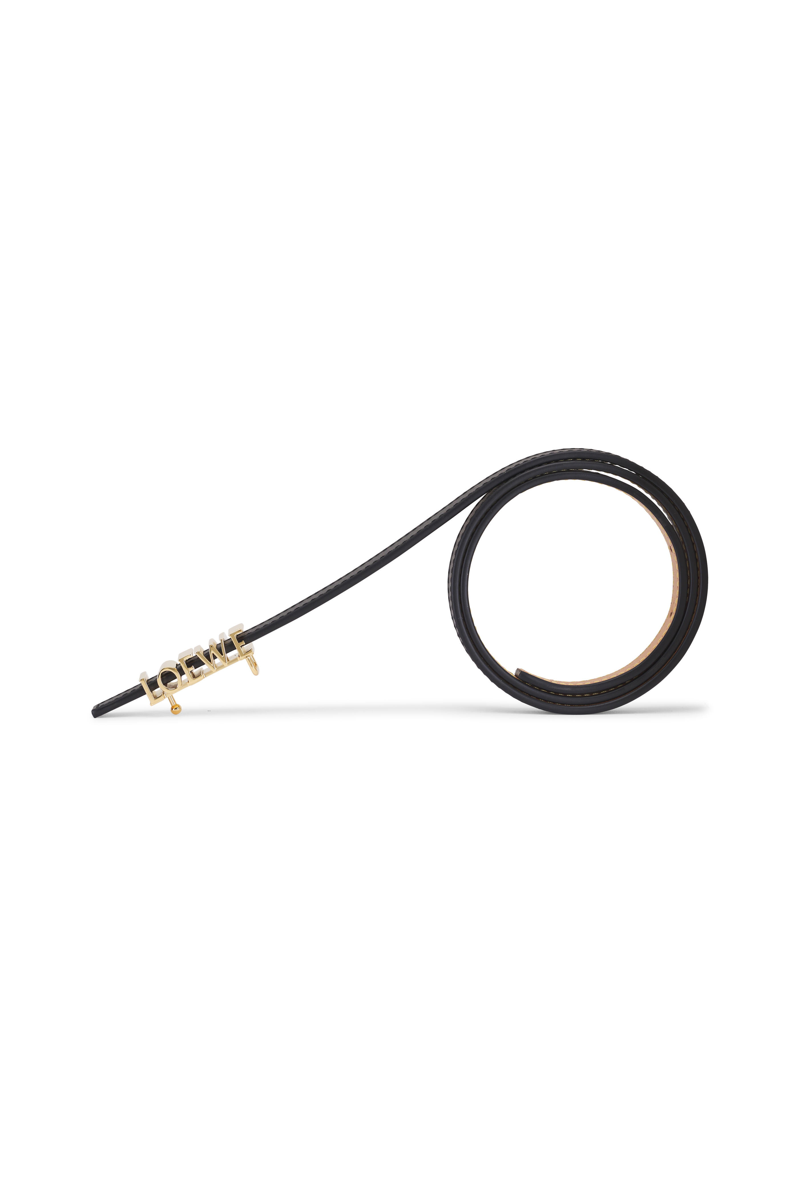 Loewe - Black Leather Graphic Buckle Belt | Mitchell Stores