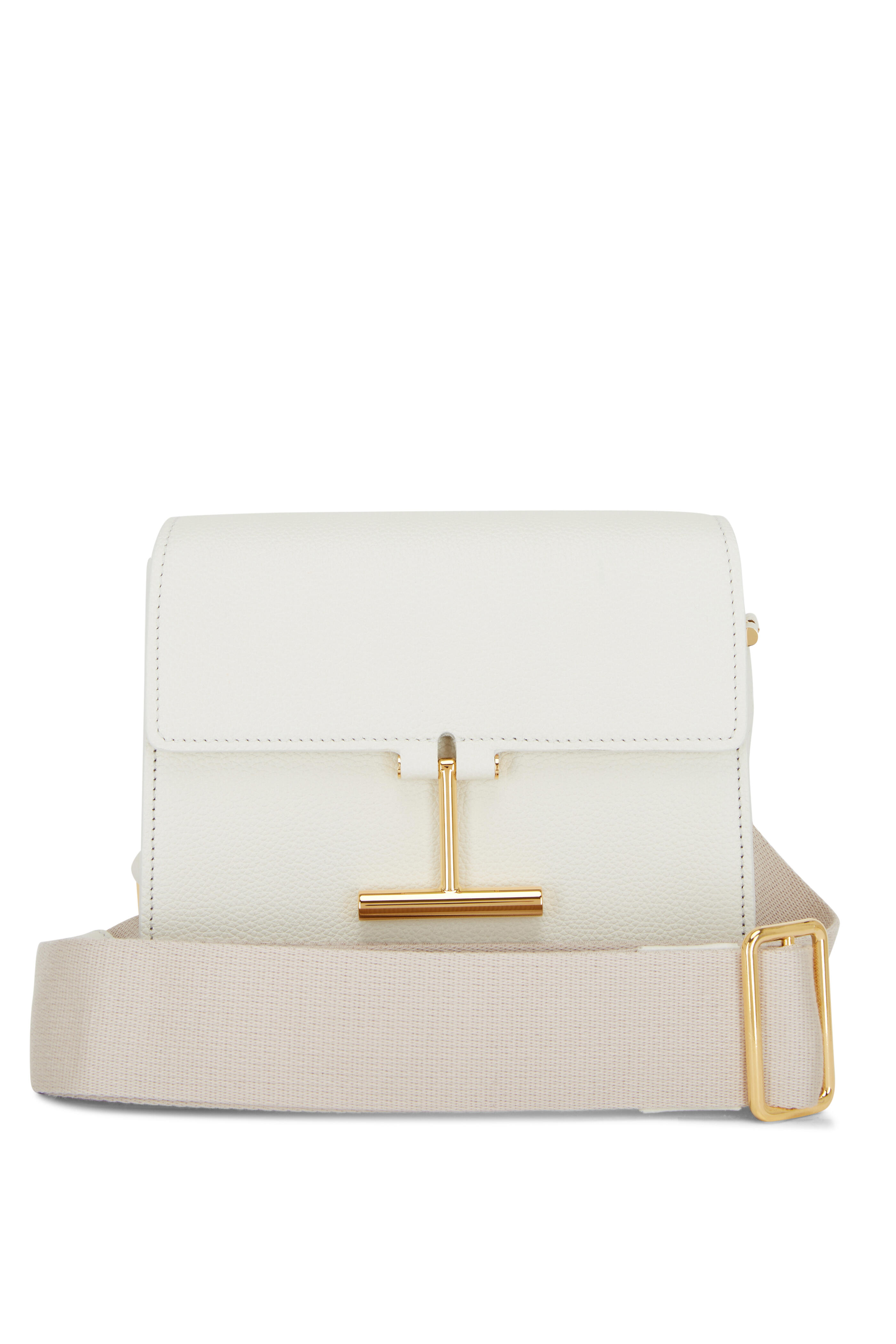 Tom Ford - Tara Chalk Leather T Clasp Mini Crossbody