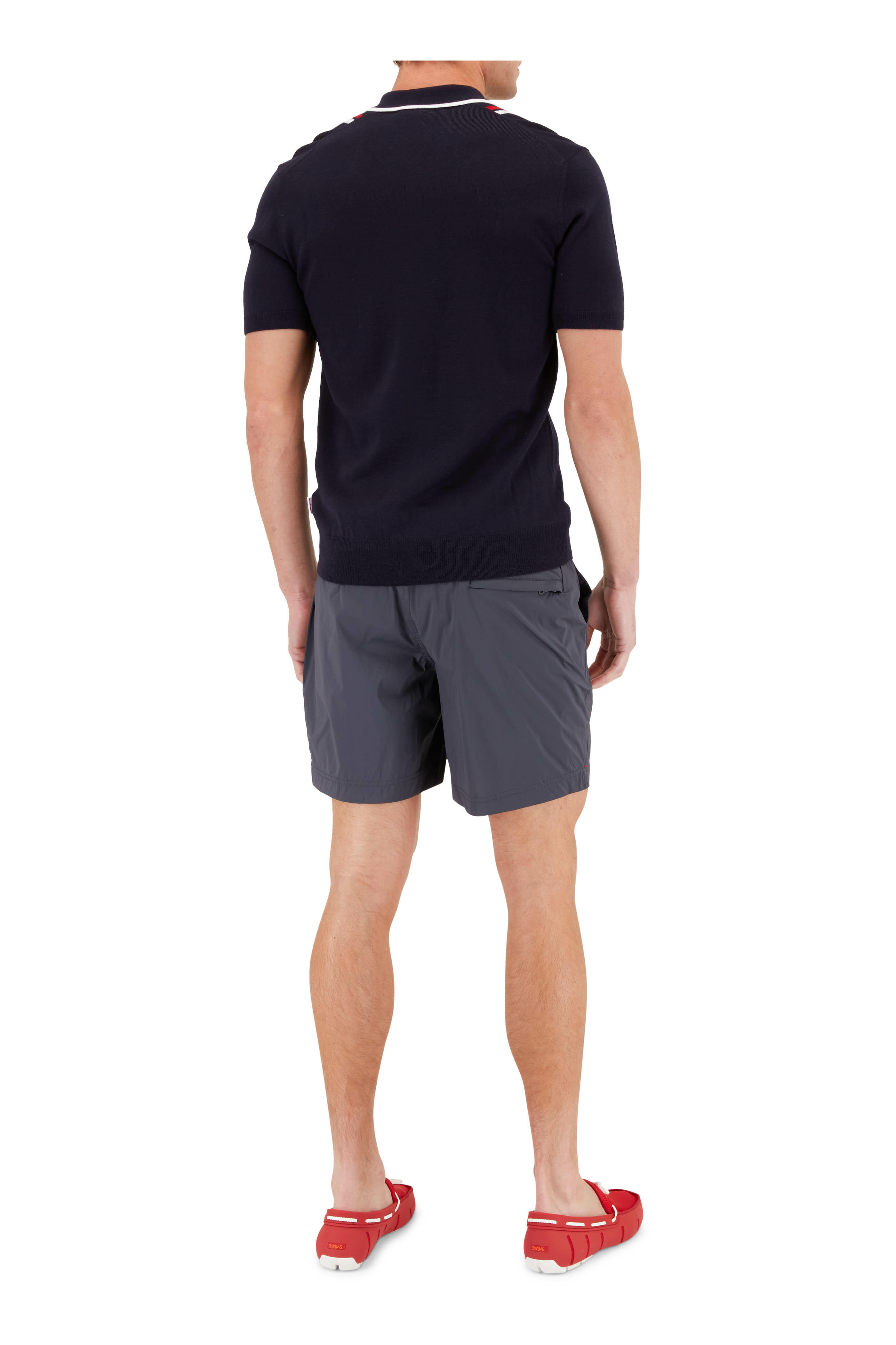 Orlebar Brown - Horton Navy Stripe Tailored Fit Merino Polo