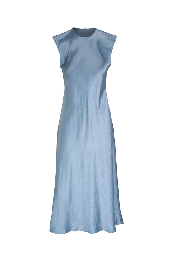 Vince - Harbor Satin Bias Cap Sleeve Dress