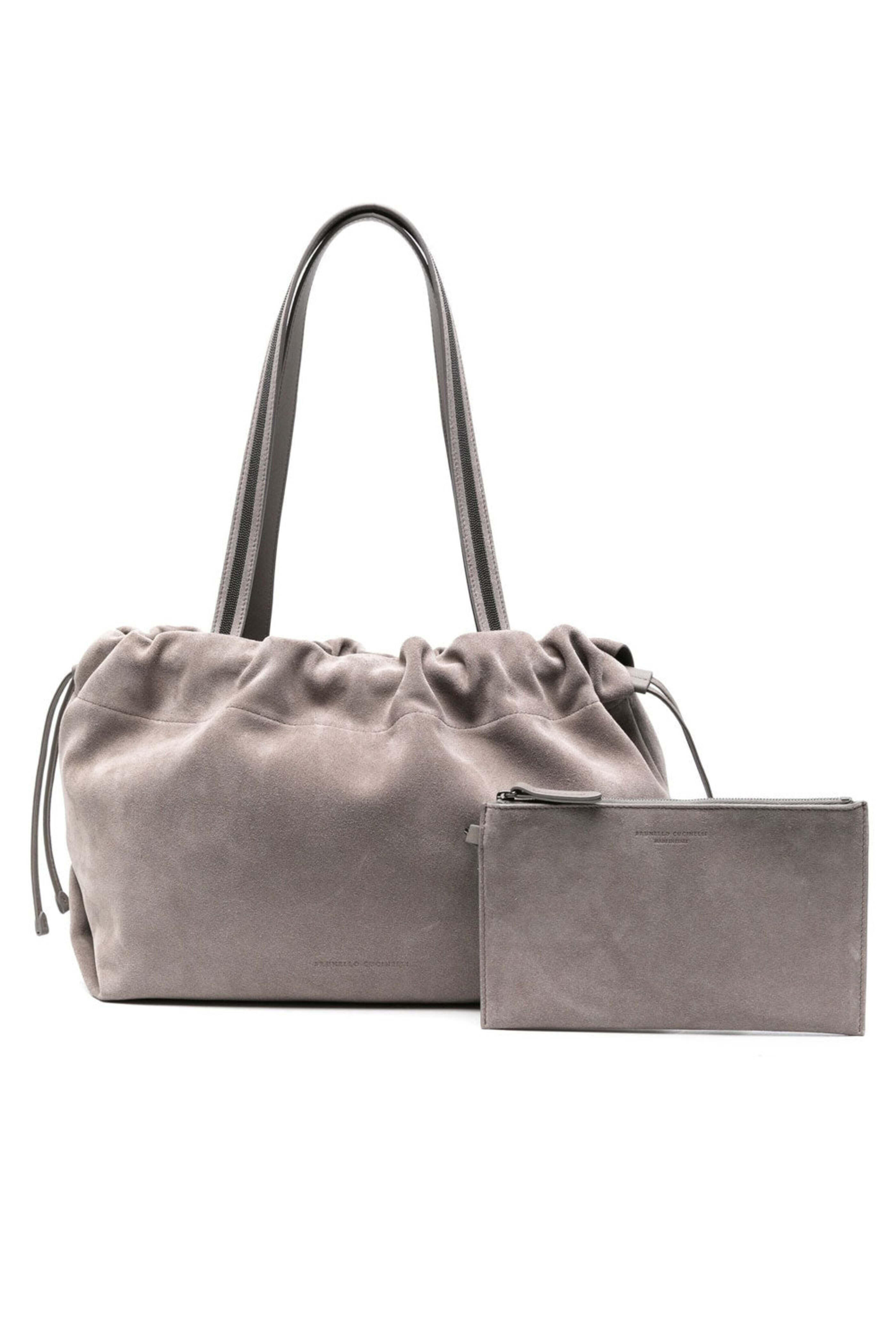 Brunello Cucinelli - Drawstring Shoulder Bag in Petra