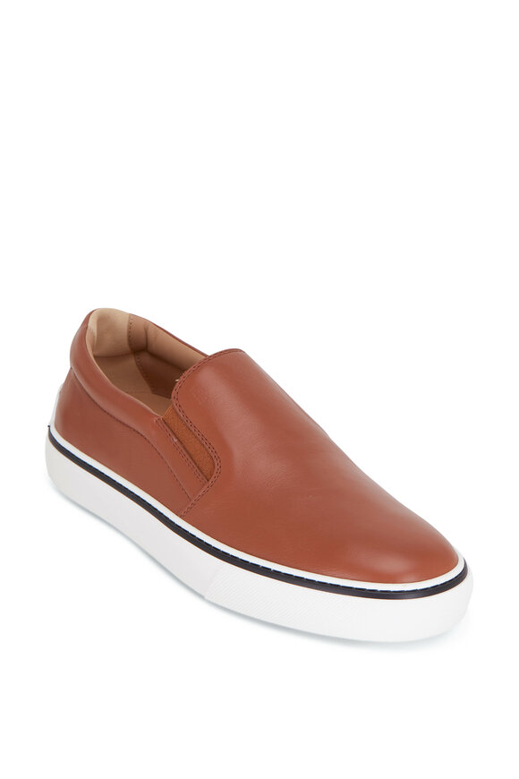 Tod's - Cognac Leather Slip On Sneaker