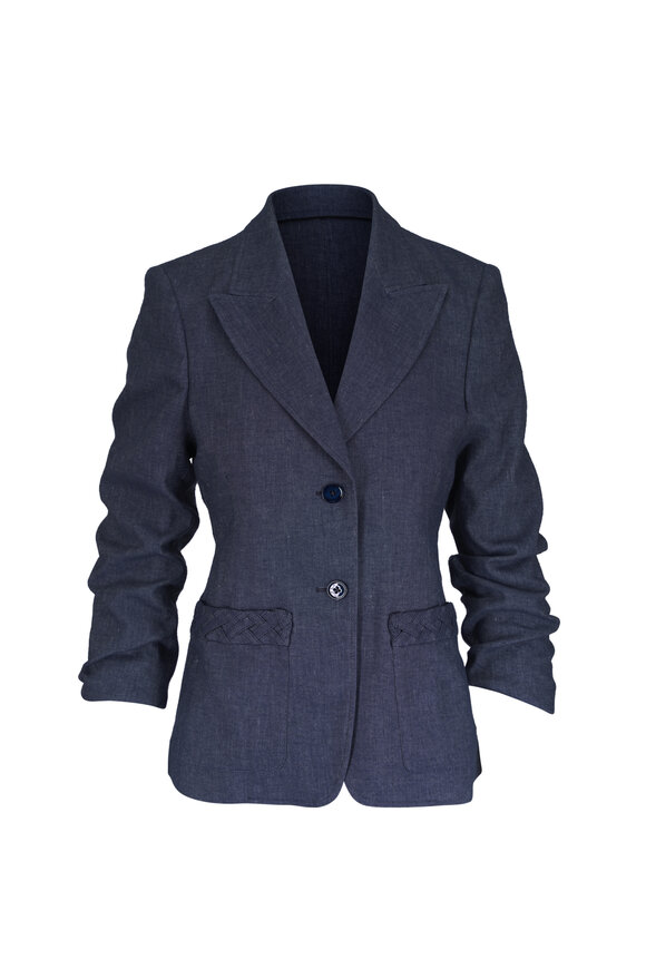 Dorothee Schumacher Fluid Denim Blue Jacket - view 1