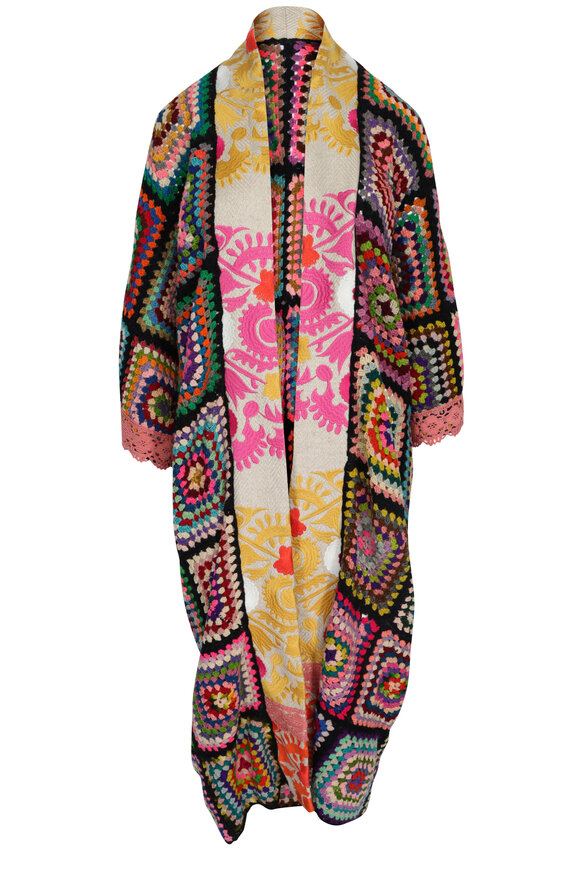 Rianna + Nina Ooak Embroidered Lapel Crochet Kimono