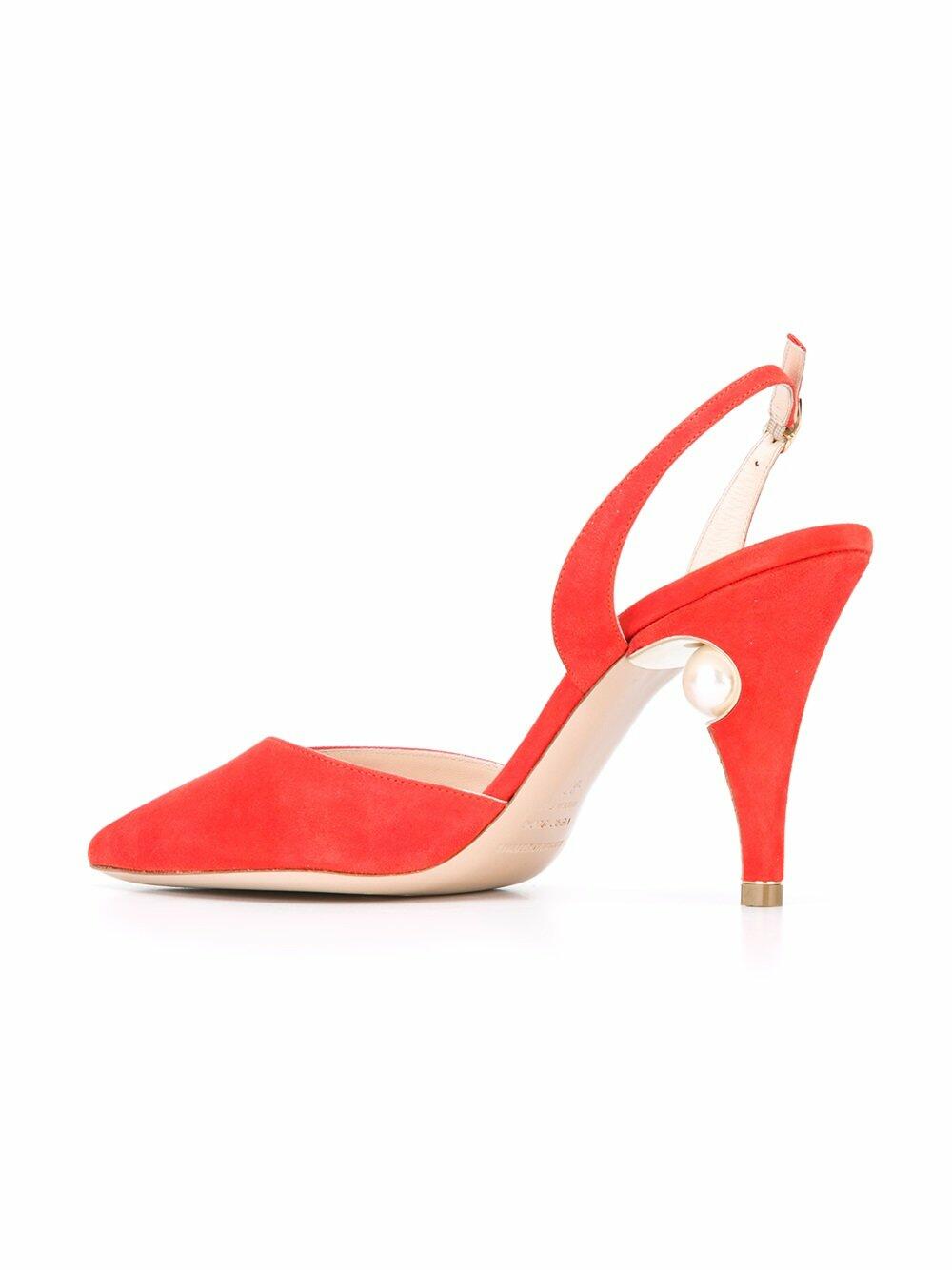 Nicholas Kirkwood - Penelope Red Suede Slingback, 85mm