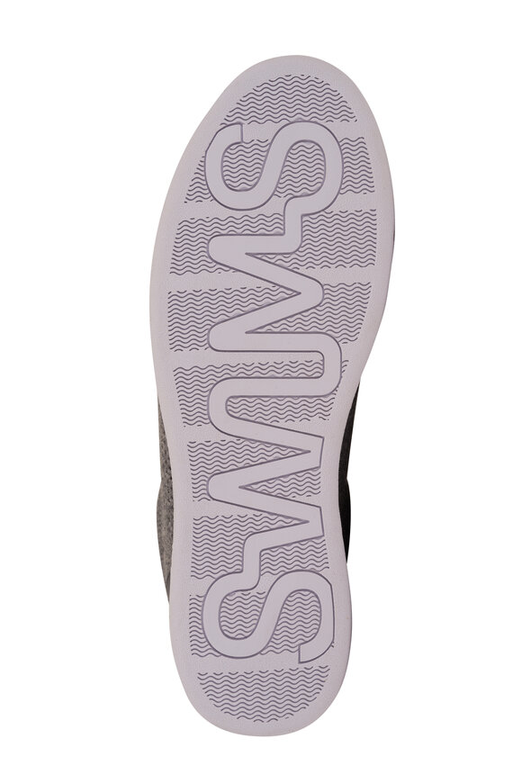 Swims - Breeze Tennis Gray Mélange Knit Slip On Sneaker