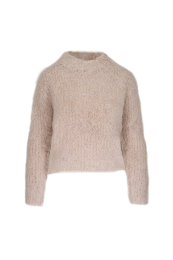 R13 Beige Brown Shrunken Sweater