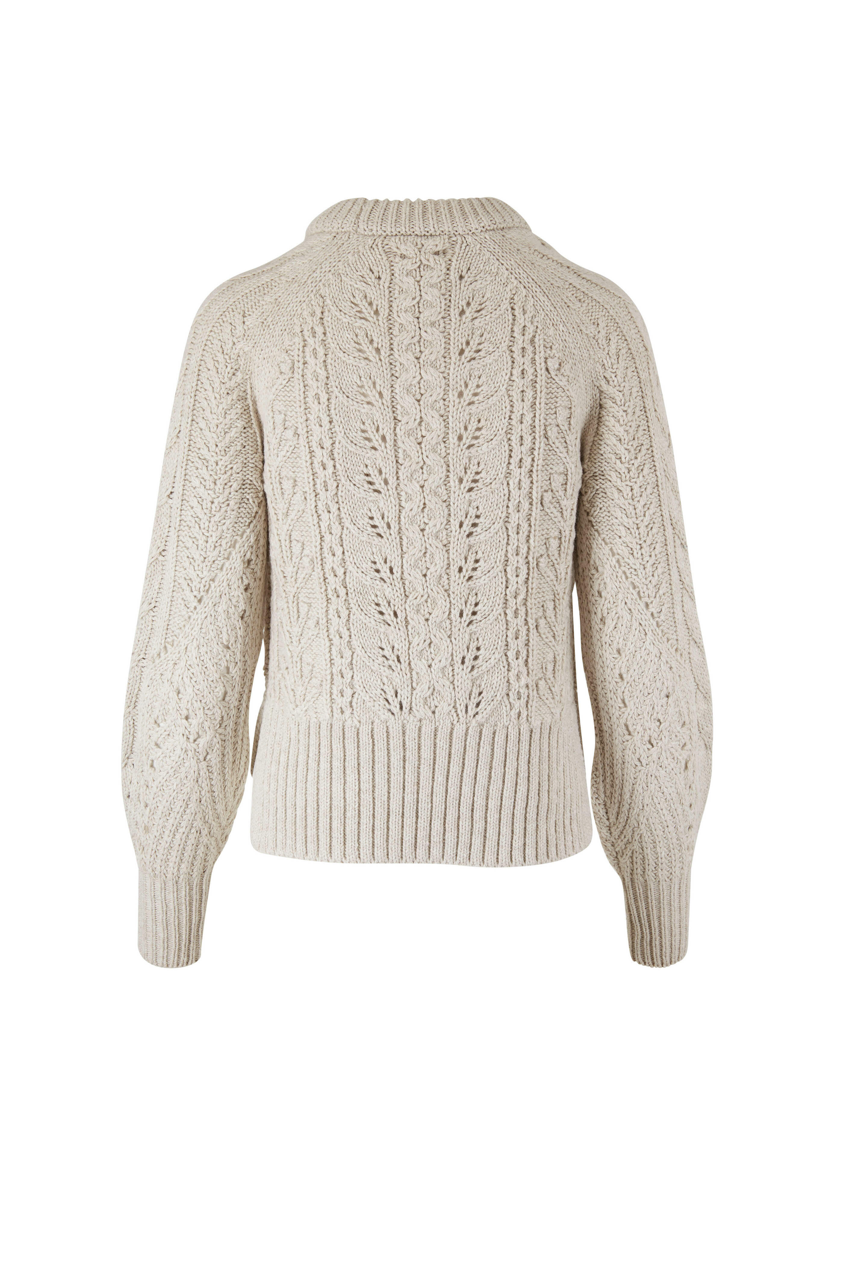 Veronica Beard - Asita Ivory Cable-Knit Sweater