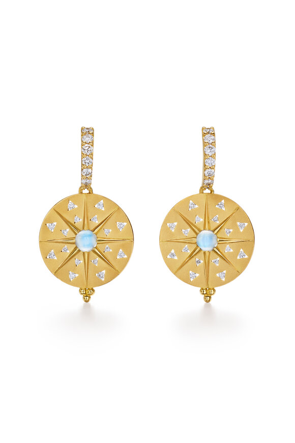 Temple St. Clair 18k Yellow Gold Sole Mandala Earrings - view 1