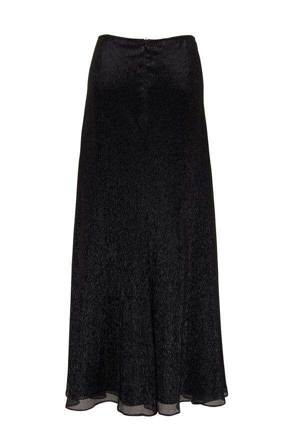 Peter Cohen - Black Metallic Chiffon Dual Skirt 