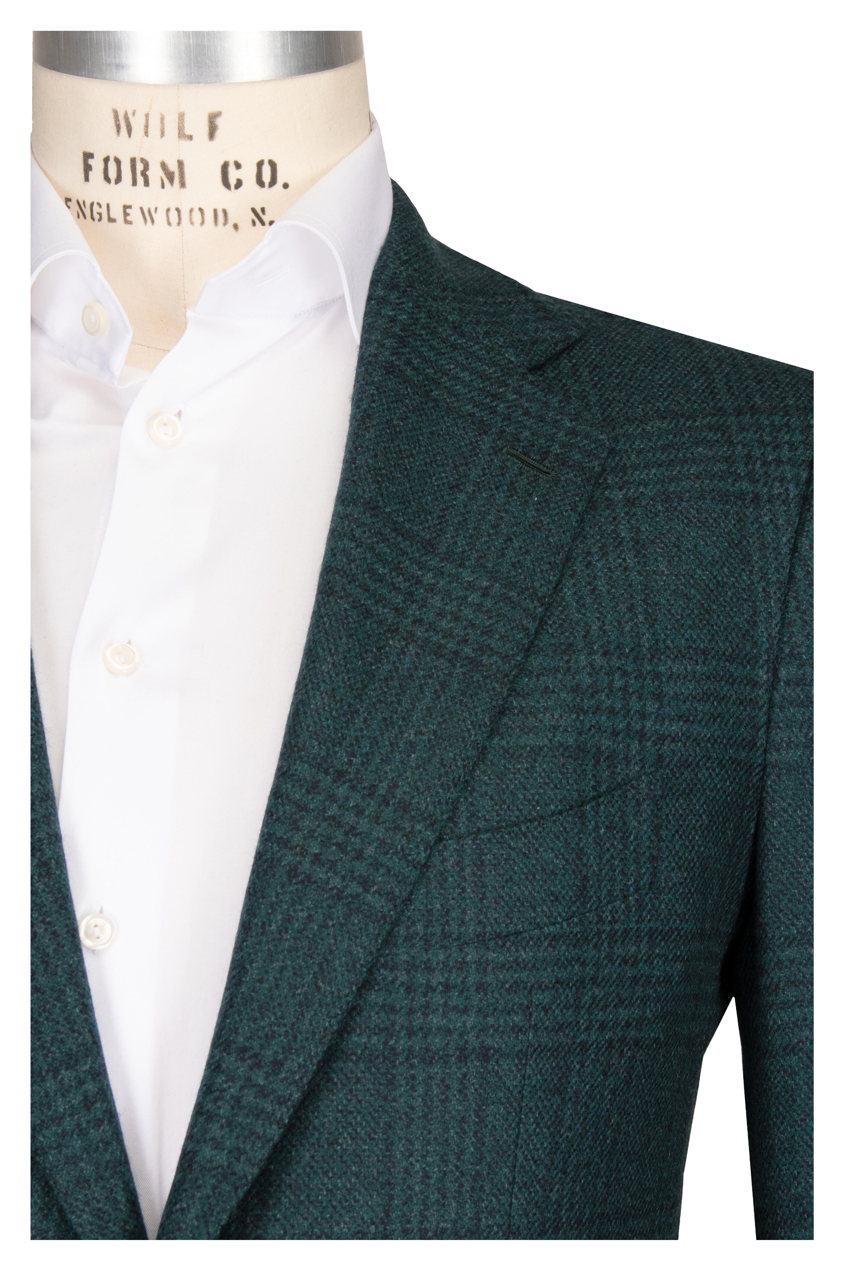 Cesare Attolini - Dark Teal Plaid Cashmere Sportcoat