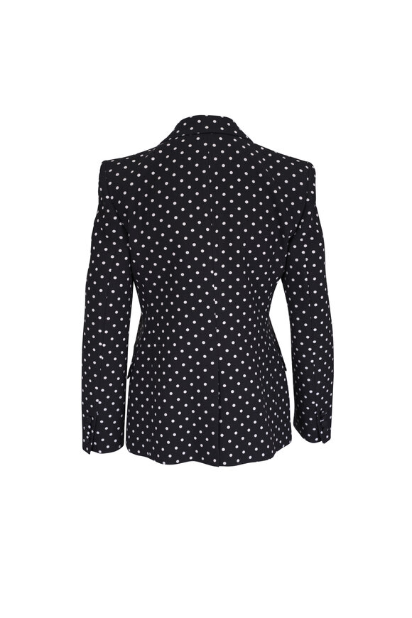 Valentino Black & White Polka Dot Print Blazer - view 4