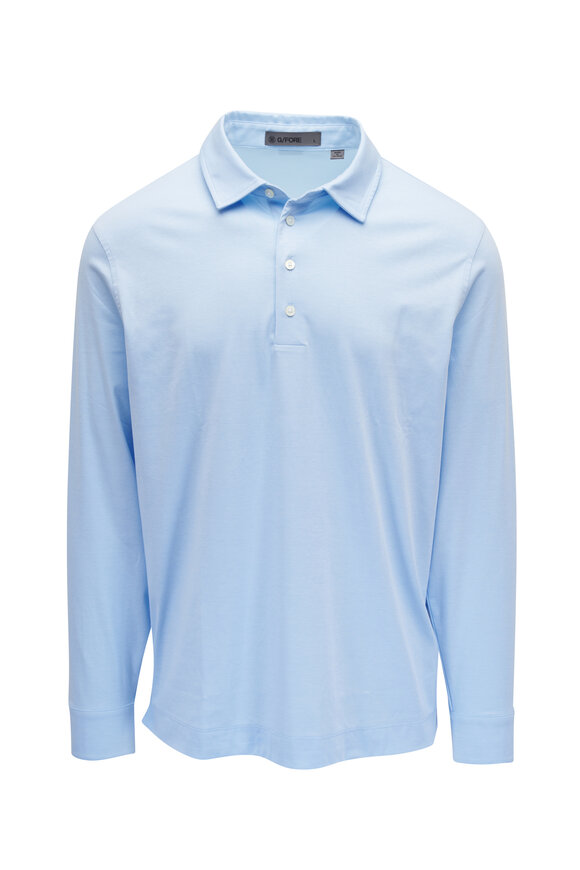 G/Fore Light Blue Luxe Cotton Polo