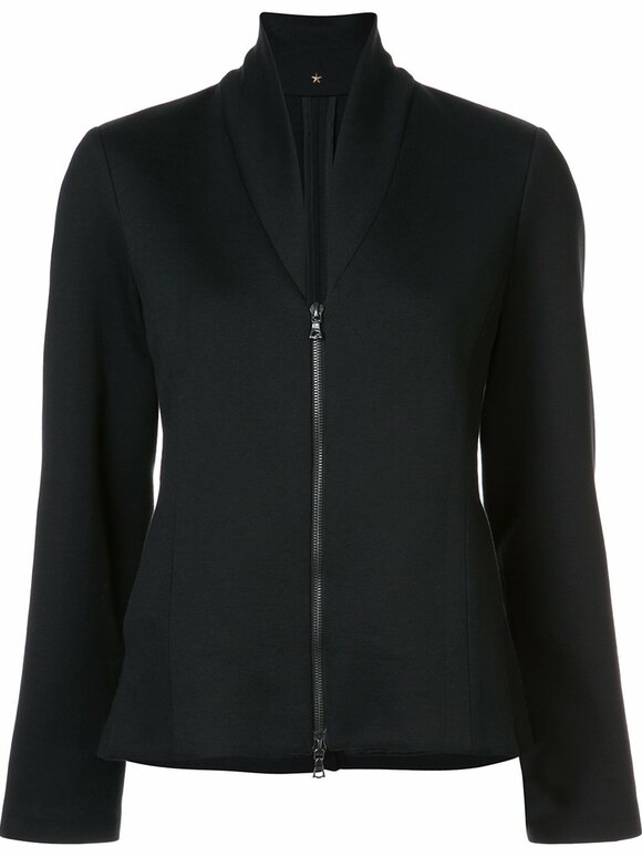 Peter Cohen - Black Cotton Double-Zip Jacket