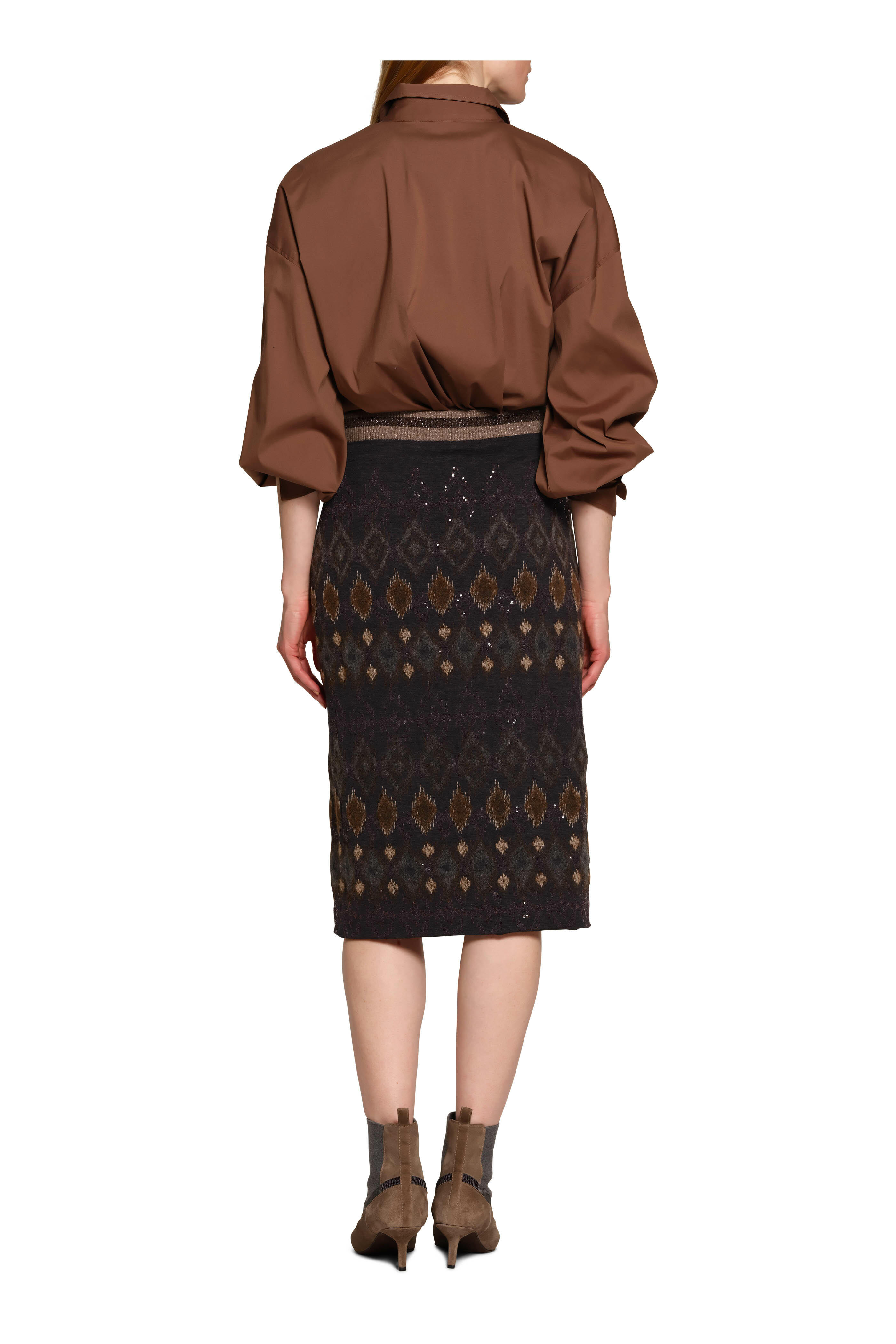 Brunello Cucinelli - Brown Crop Button Down