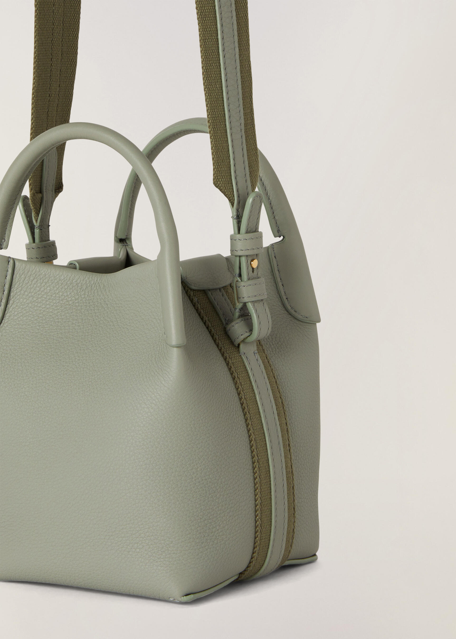 Loro Piana - Micro Bale Gray Fine Grained Leather Bag