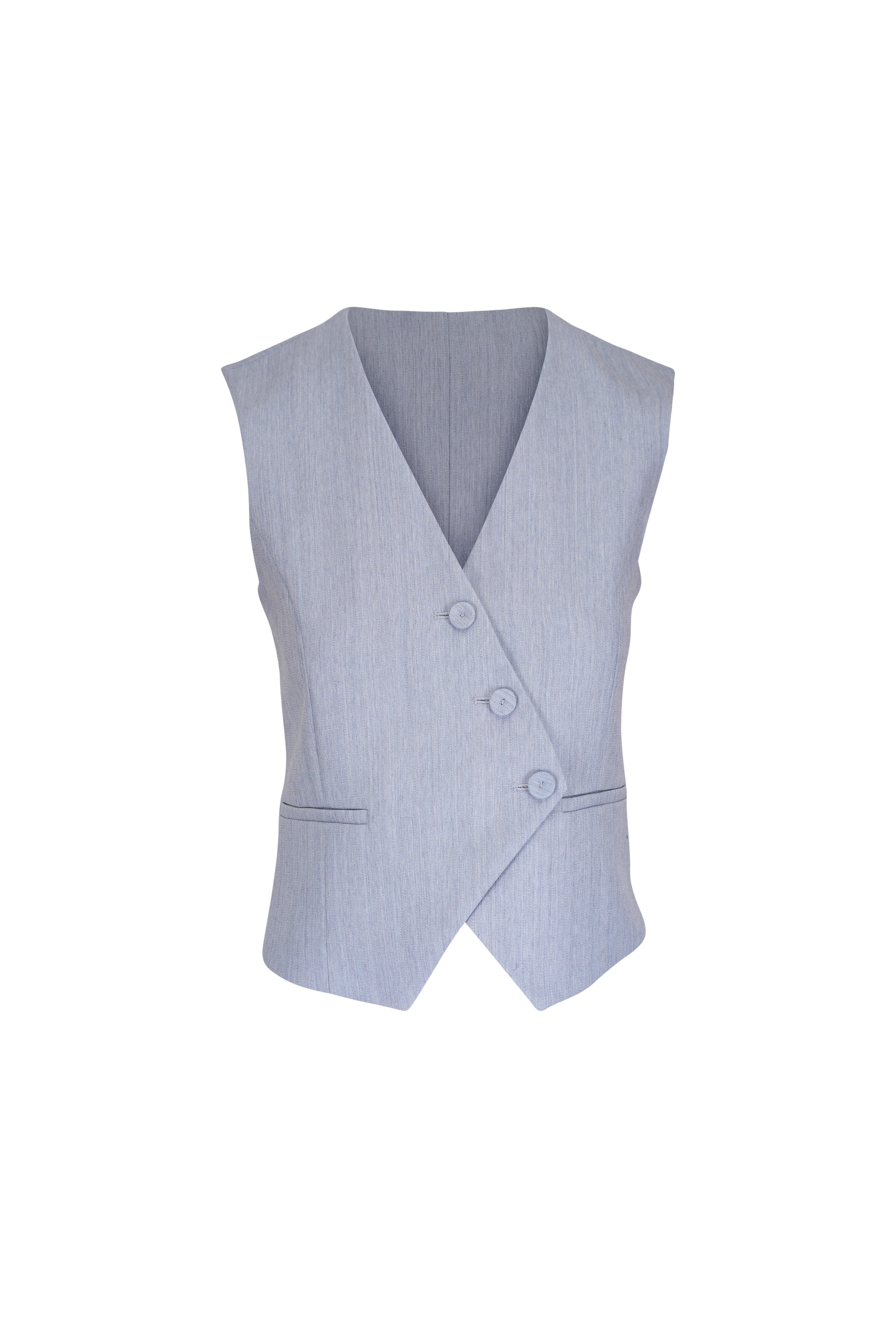 TWP - Tyler Blue Italian Wool Twill Vest