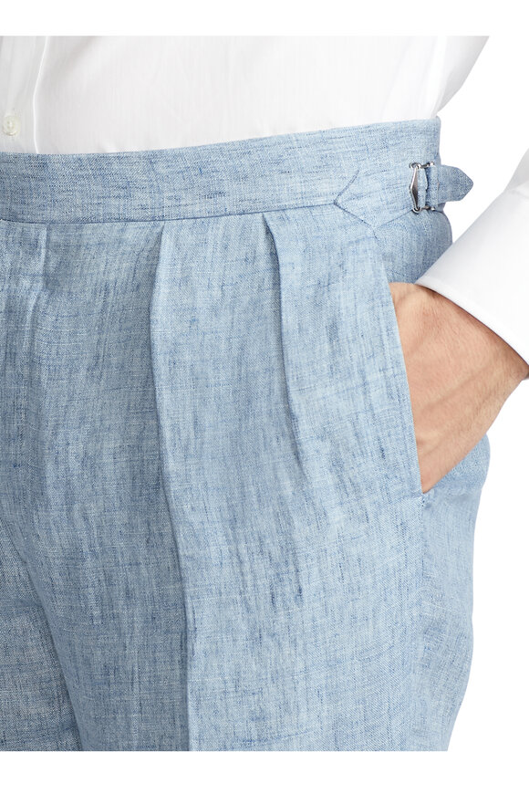 Ralph Lauren Purple Label - Gregory Chambray Blue Linen Pant