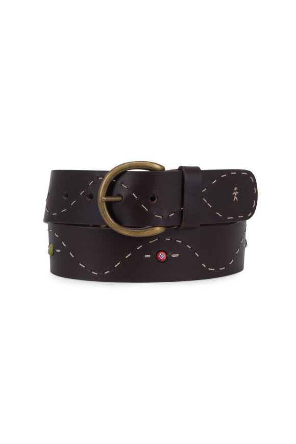 Henry Beguelin - Etnica Dark Brown Multi Beaded Belt