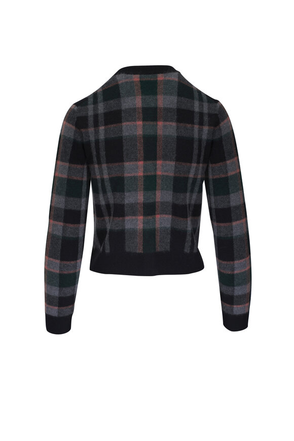 Vince - Black Combo Cashmere Plaid Cardigan