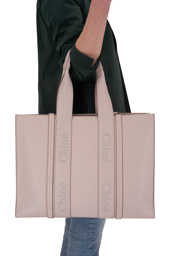 Chloé - Medium Woody Wild Gray Leather Tote 