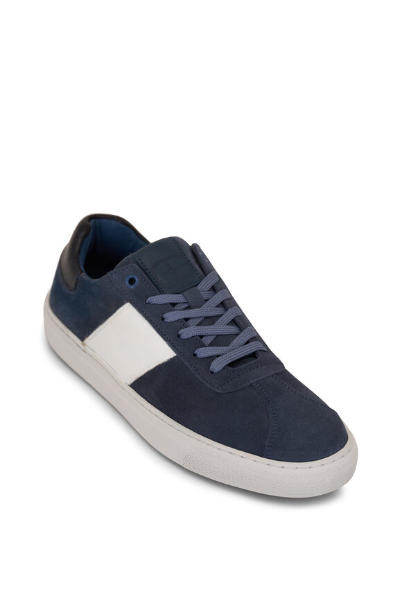 G Brown Jolt Blue Suede Low Top Sneaker 