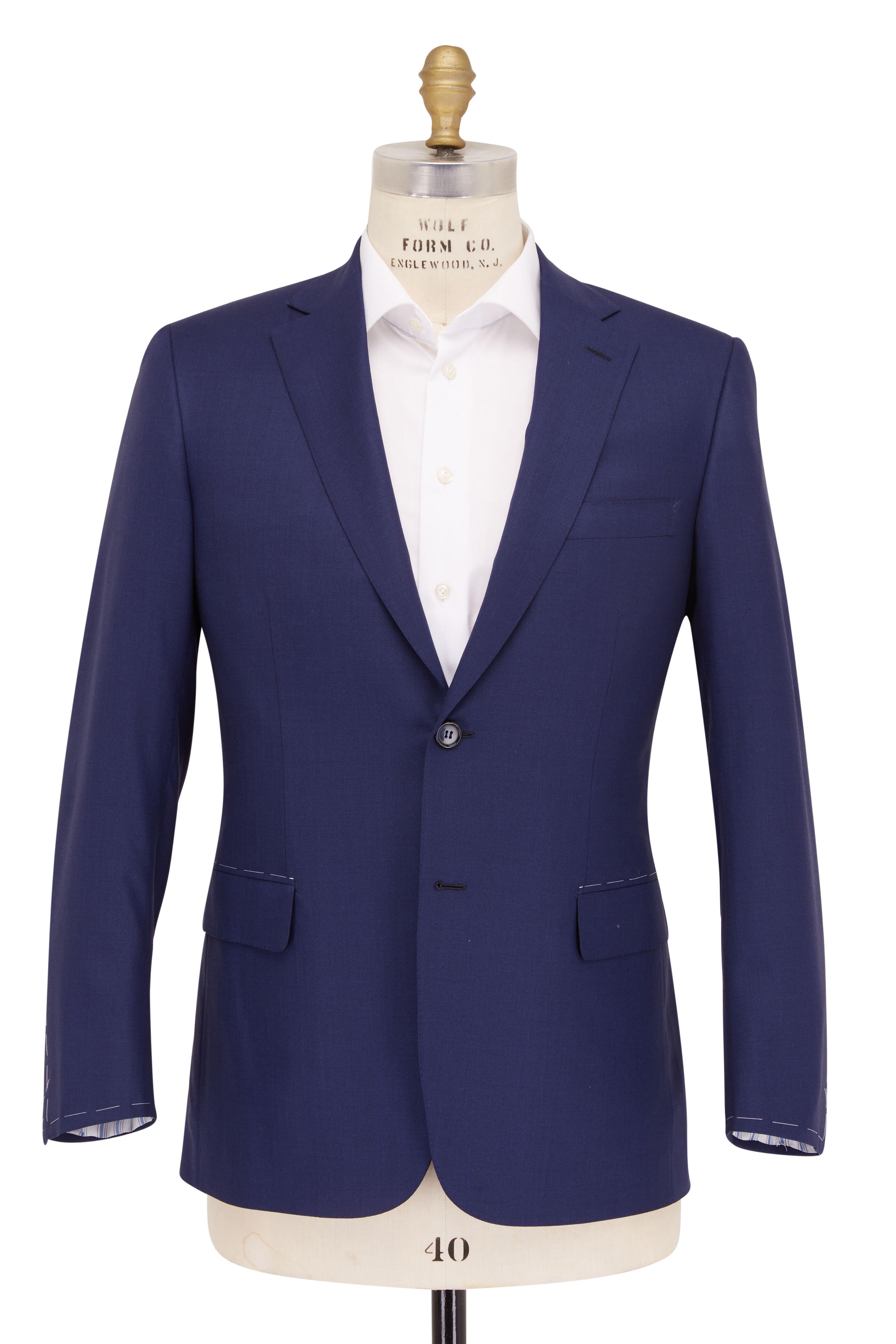 Brioni - Solid Bright Navy Wool Suit