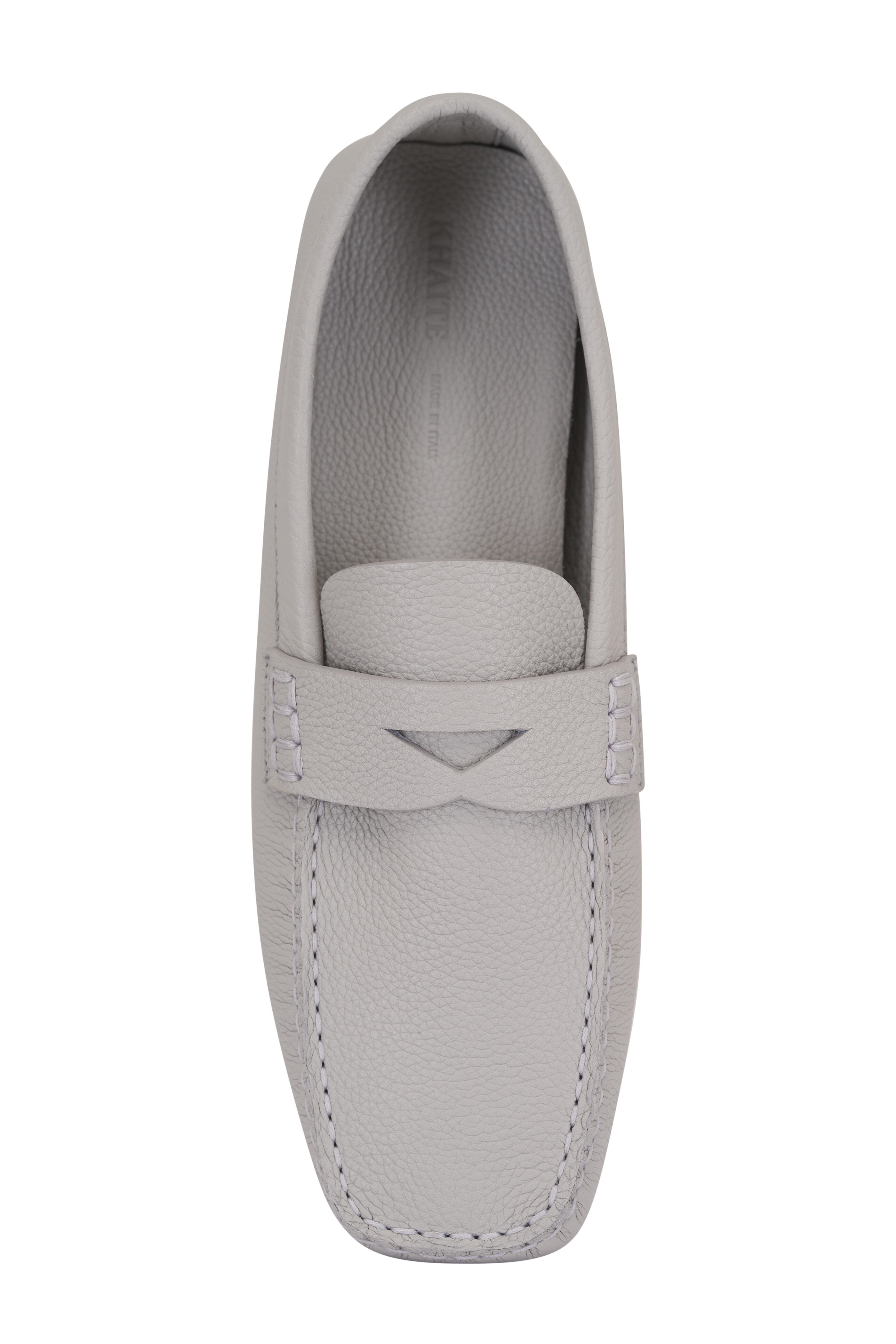 Khaite オカスティナシッフホホハック H6014894 200 Khaite - Billy Light Gray Leather Loafer | Mitchell Stores