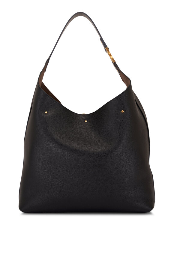 Chloé - Marcie Hobo Black Leather Shoulder Bag 