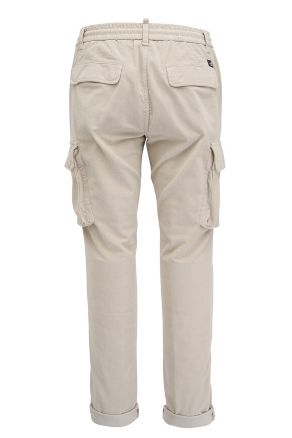 Masons - Light Olive Cargo Drawstring Corduroy Pant 