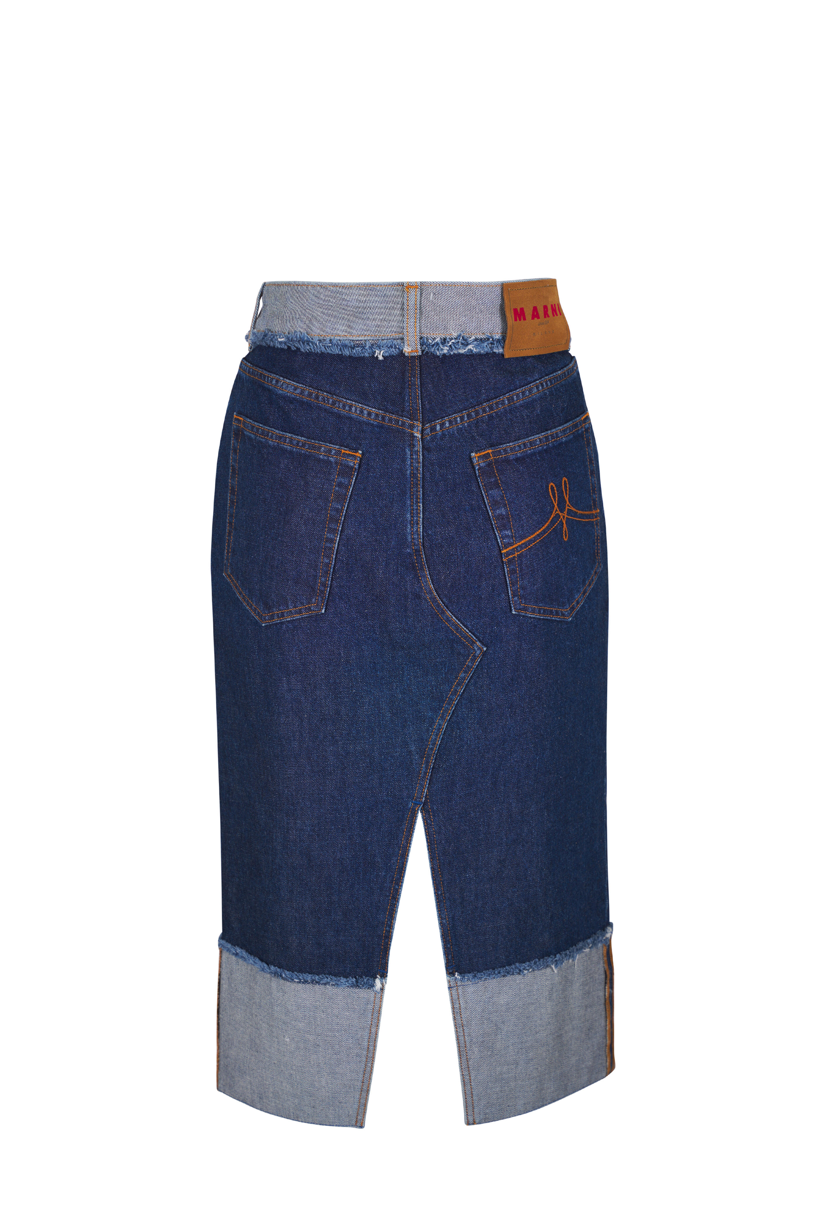 Marni - Inside Out Denim Midi Skirt