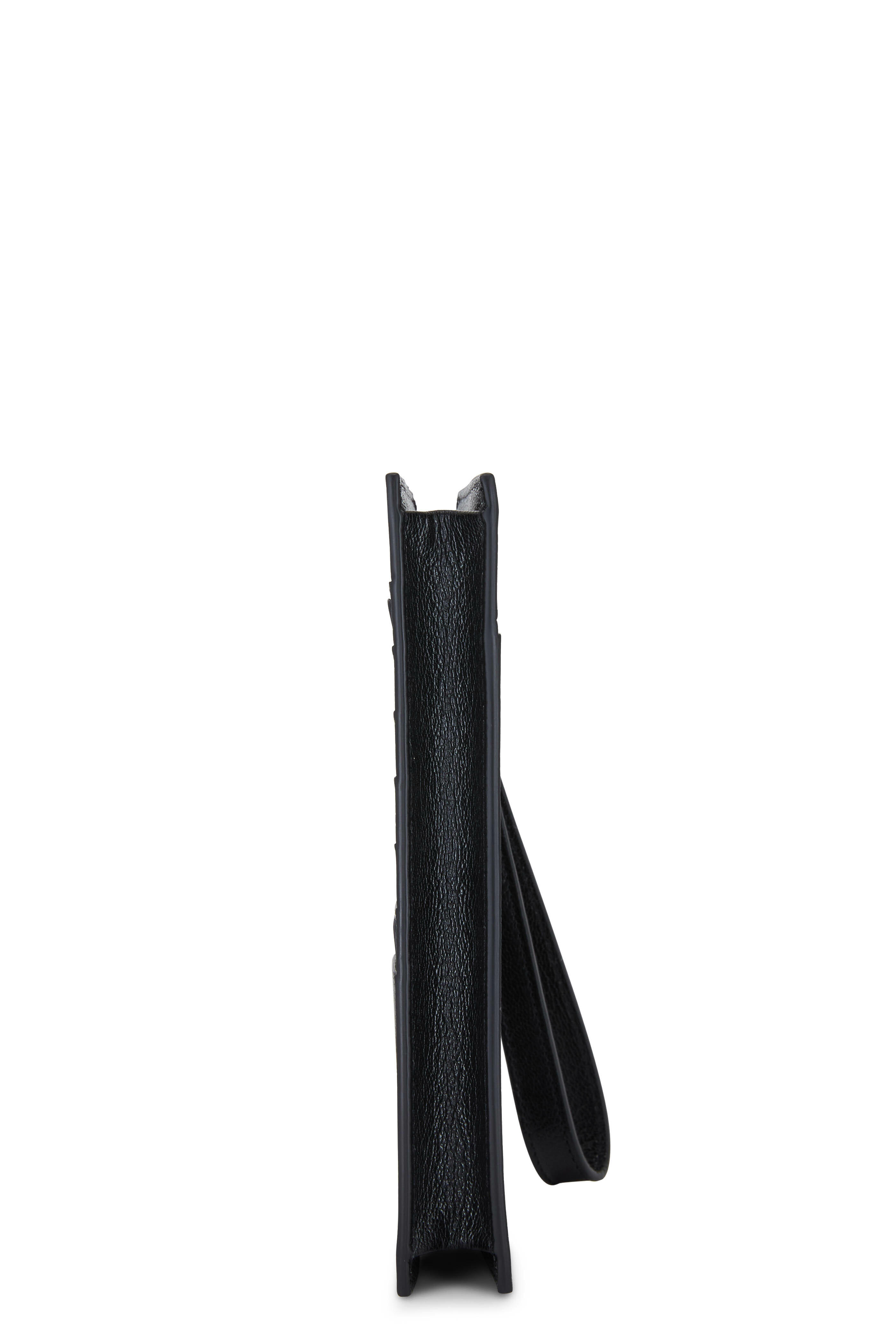 Tom Ford - TF Black Grained Leather Wristlet - view 3