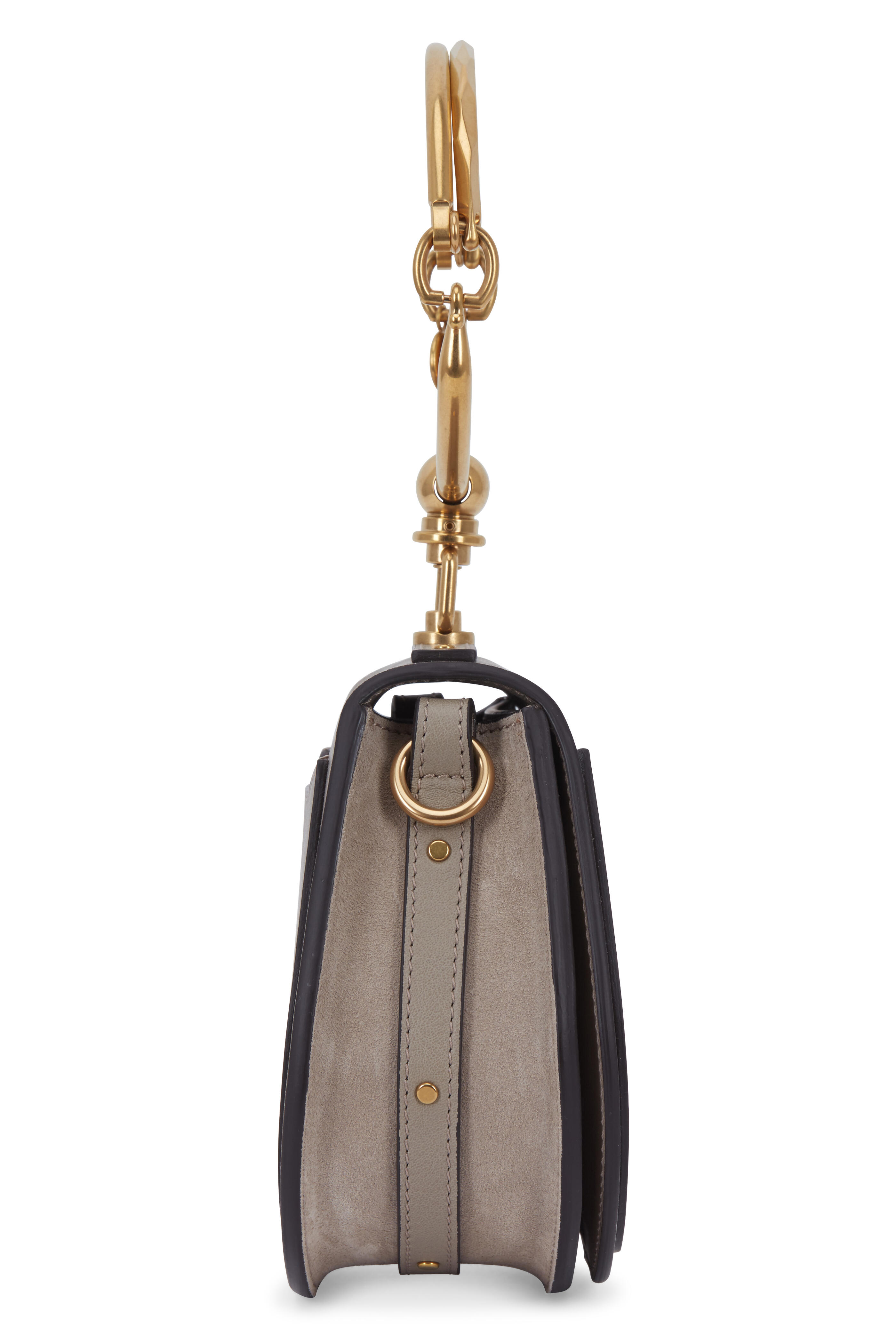 Chloé Motty Gray Nile Bracelet Leather Crossbody Bag, Best Price and  Reviews