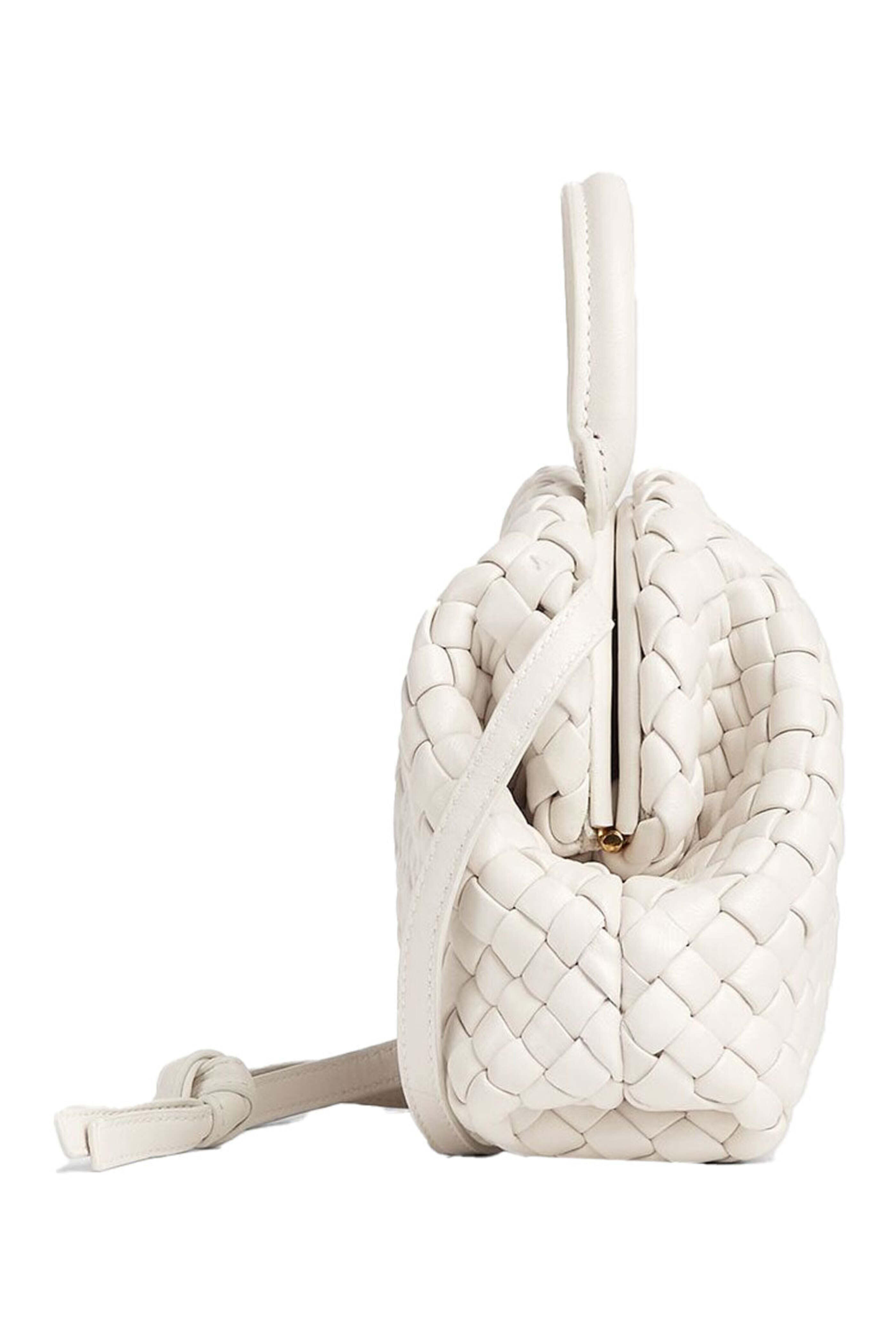Bottega Veneta - Mini Handle Bag in Chalk