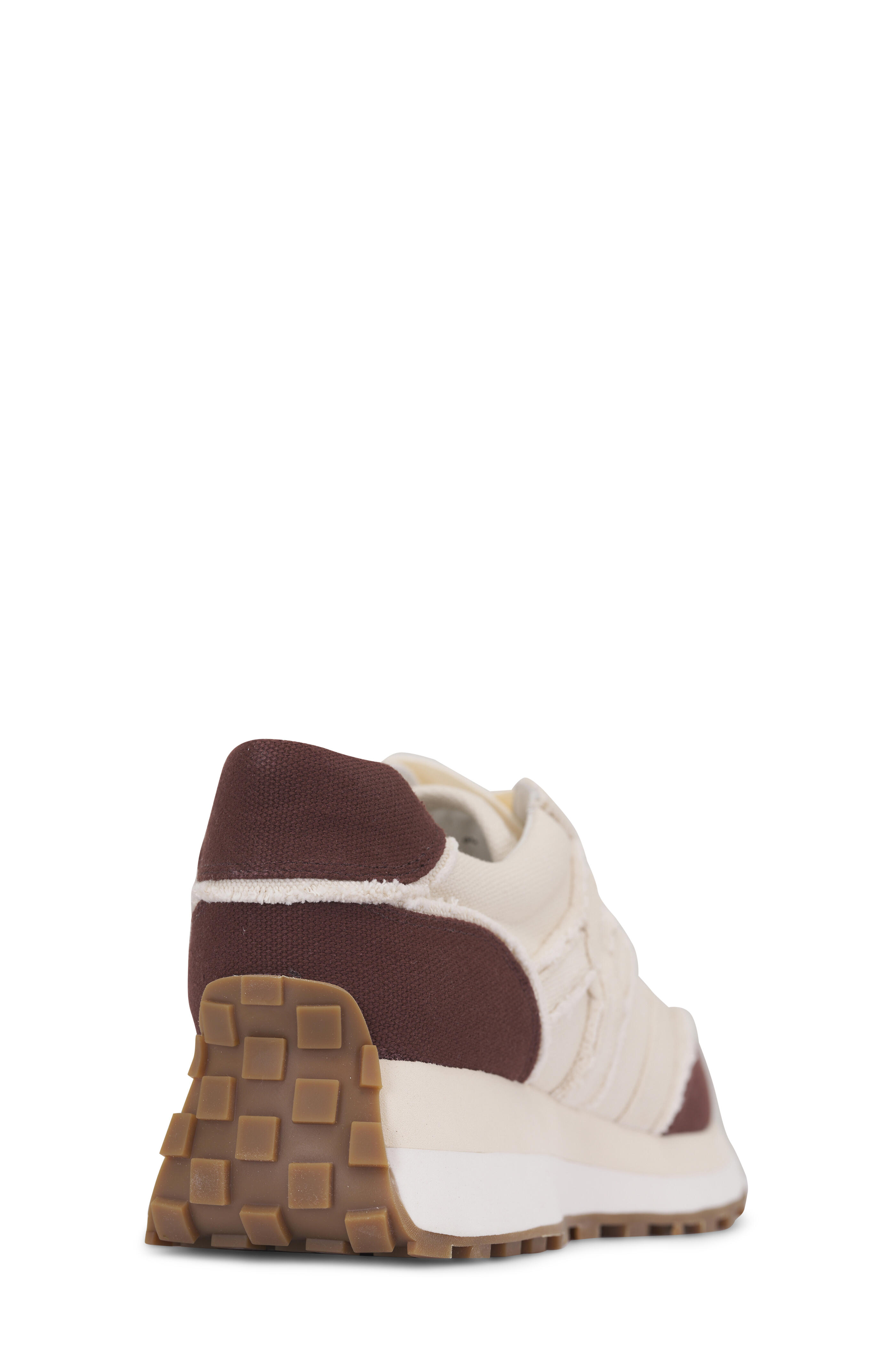Veronica Beard - Valentina Off White & Chocolate Canvas Sneaker