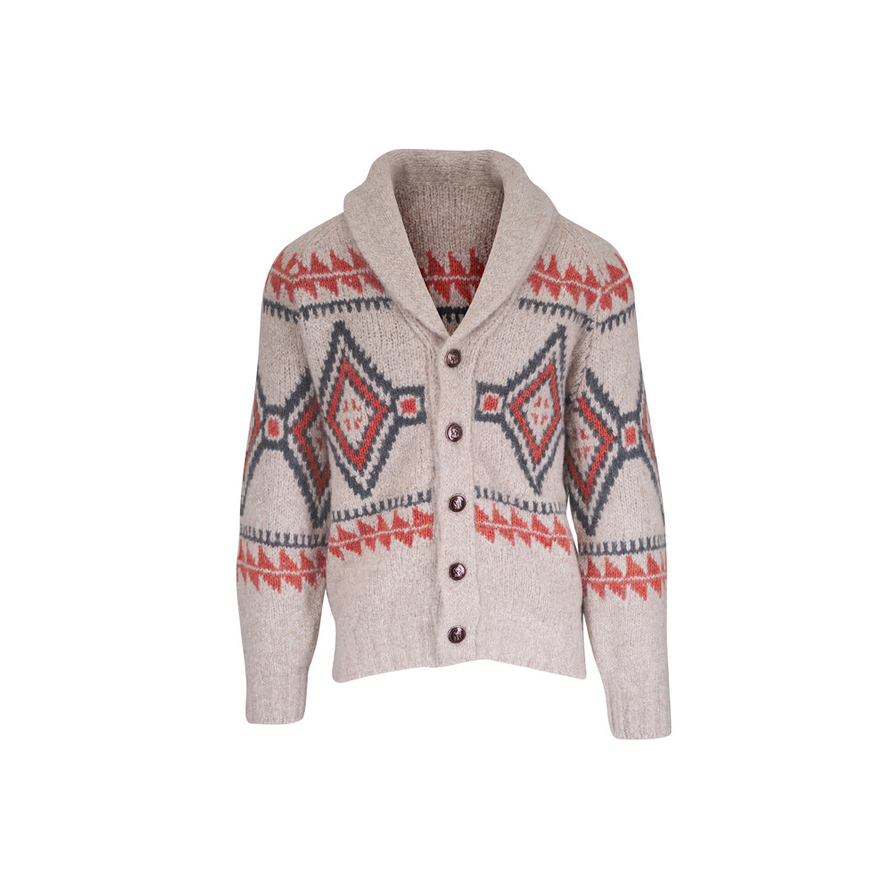 e*y様 BRUNELLO CUCINELLI カーキカーディガン Dazzling chiné cardigan for Woman in Beige | Brunello Cucinelli